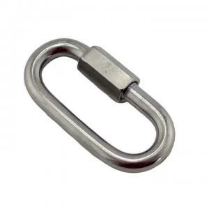 China 304/316 Stainless Steel Quick Link Carabiner Hooks Polished Finish for Connecting wholesale