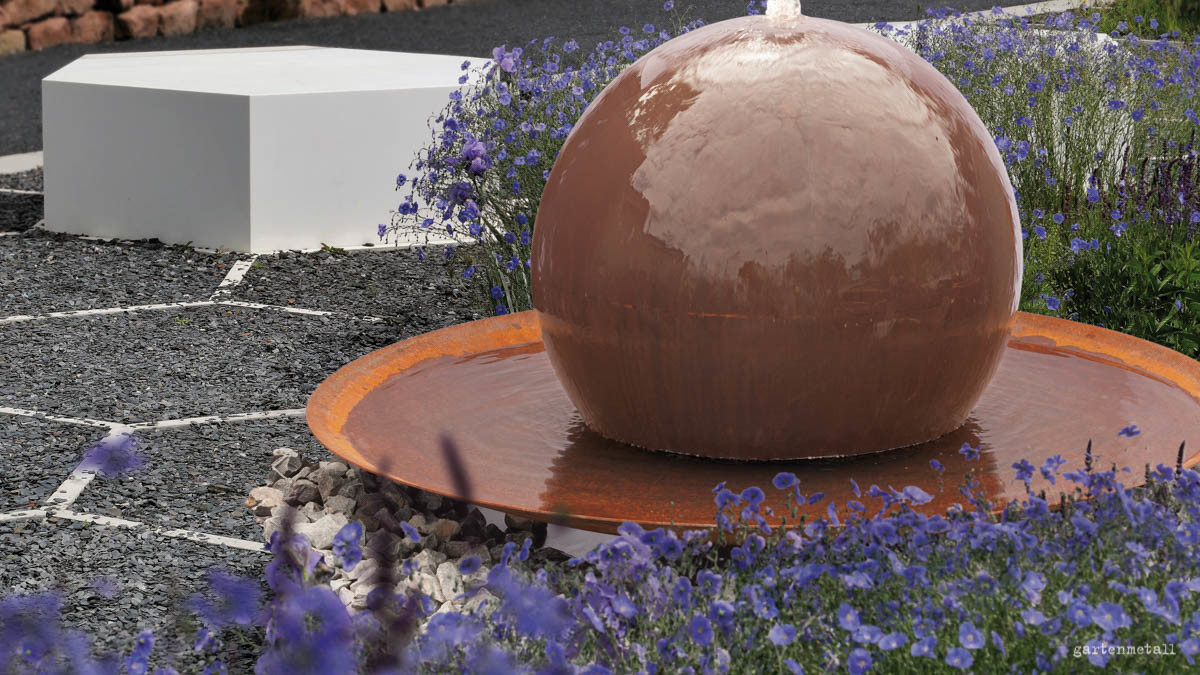 Customized Gardens Decoration Waterfall Corten Steel Water Feature 
