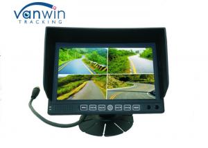 China 7 Inch Widescreen LCD Monitor 4ch DVR with stand mount and quad images for Van / Truck on sale