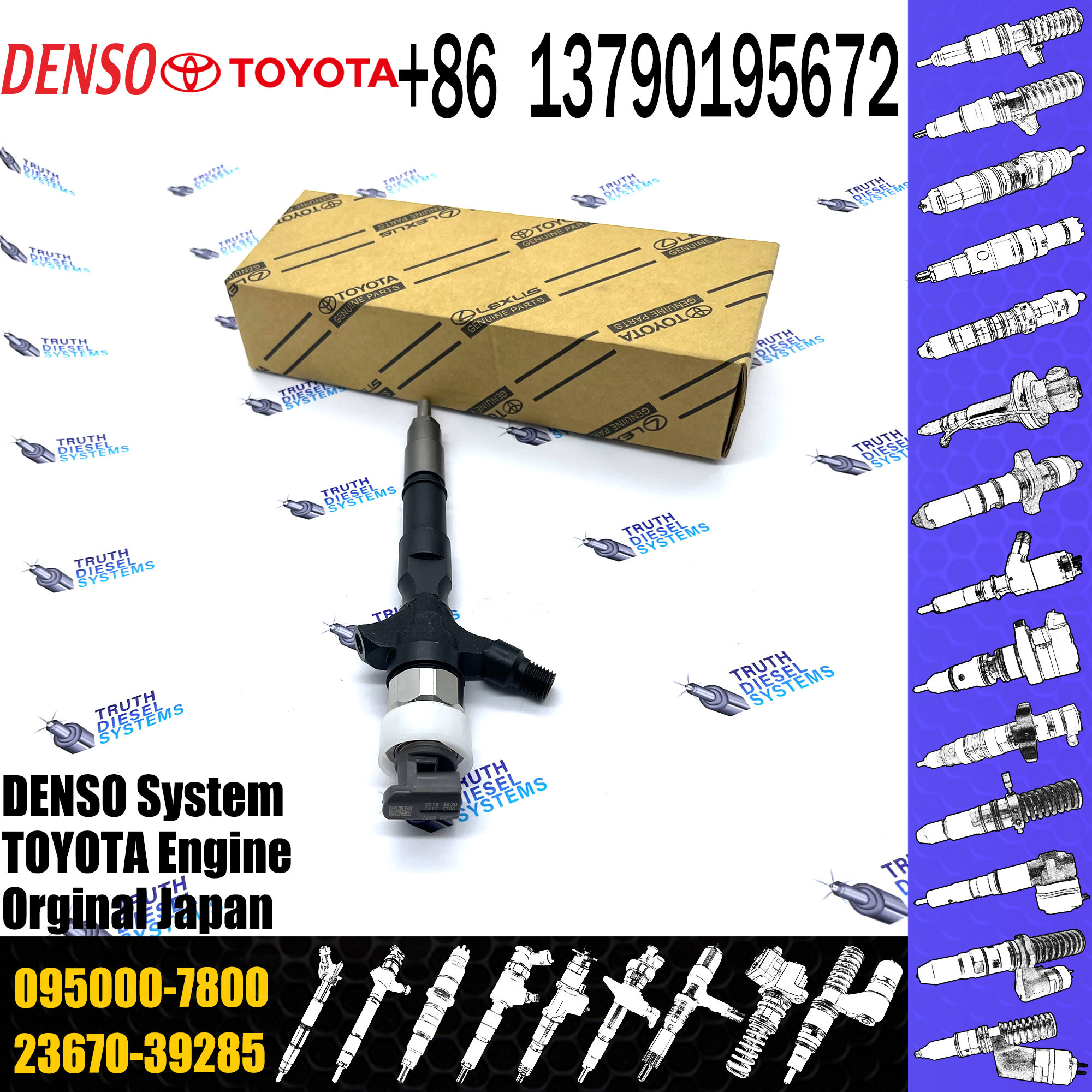 23670-30150 2367030150 Brand Injector Genuine Product 095000-5740 0950005740 095000-7800