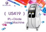 2 Handles Diode Hair Removal Laser Machine With White / Black Shell 10.4 Inch