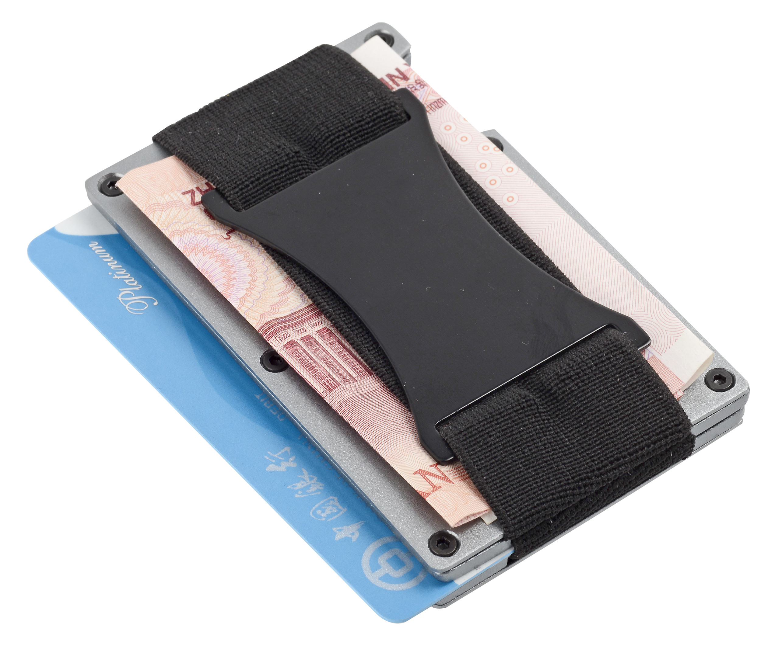 Classic PU Aluminum RFID Blocking Wallet Organizes Protects 8-10 Cards