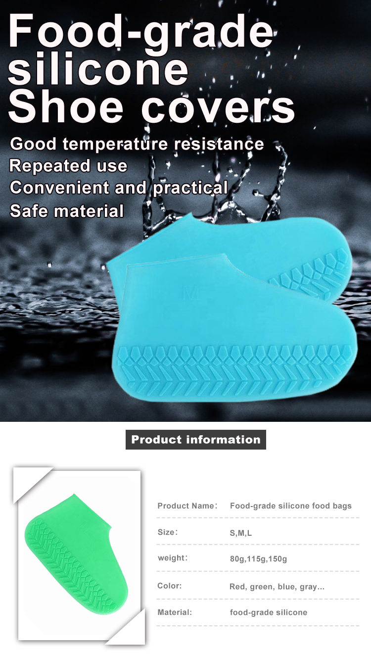 Unisex Waterproof S M L Silicone Non Slip Shoe Covers