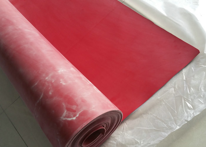 Red Natural Rubber Sheet / Gum Rubber Sheet For Truck Lining Drinking Water Lining