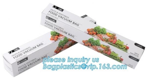 Vacuum Food Storage Bags, 2 Pack 8" x 16' Vacuum Sealer Bags Rolls, vacuum pack shrink bags vacuum bags for wholesales