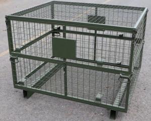 Wire Mesh Stackable Pallet Boxes Metal Cage IBC Q235 Material CE Certification