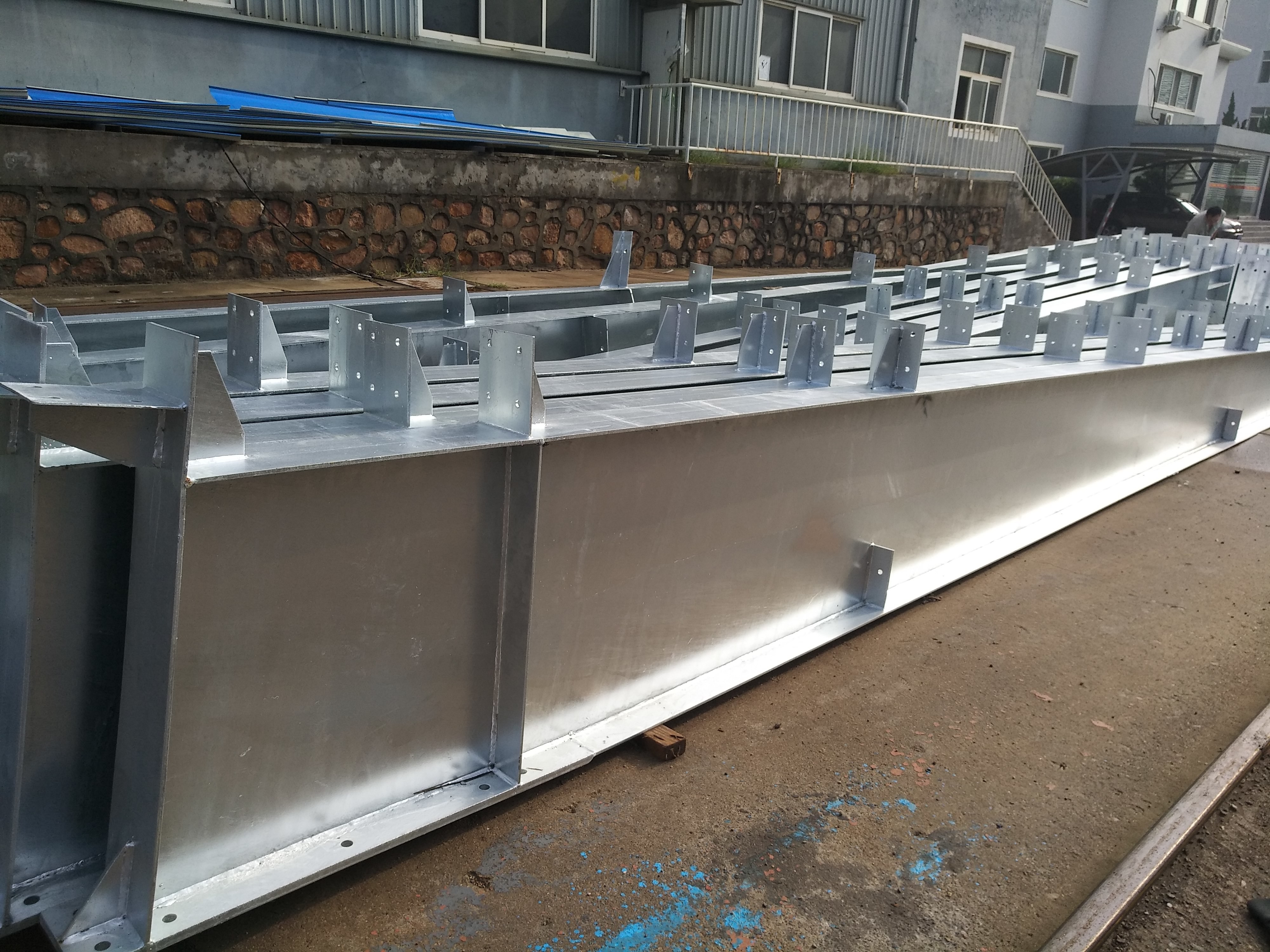 Galvanized Or Painted Prefabricated Steel Structures Beam And Column