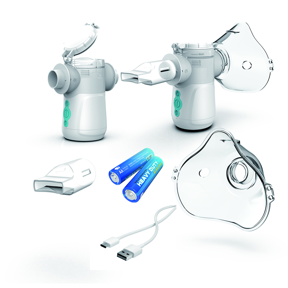 Portable Pediatric Home Nebulizer Machine Resp. Fraction 88.9% Of C.I. 1μm - 4.7μm