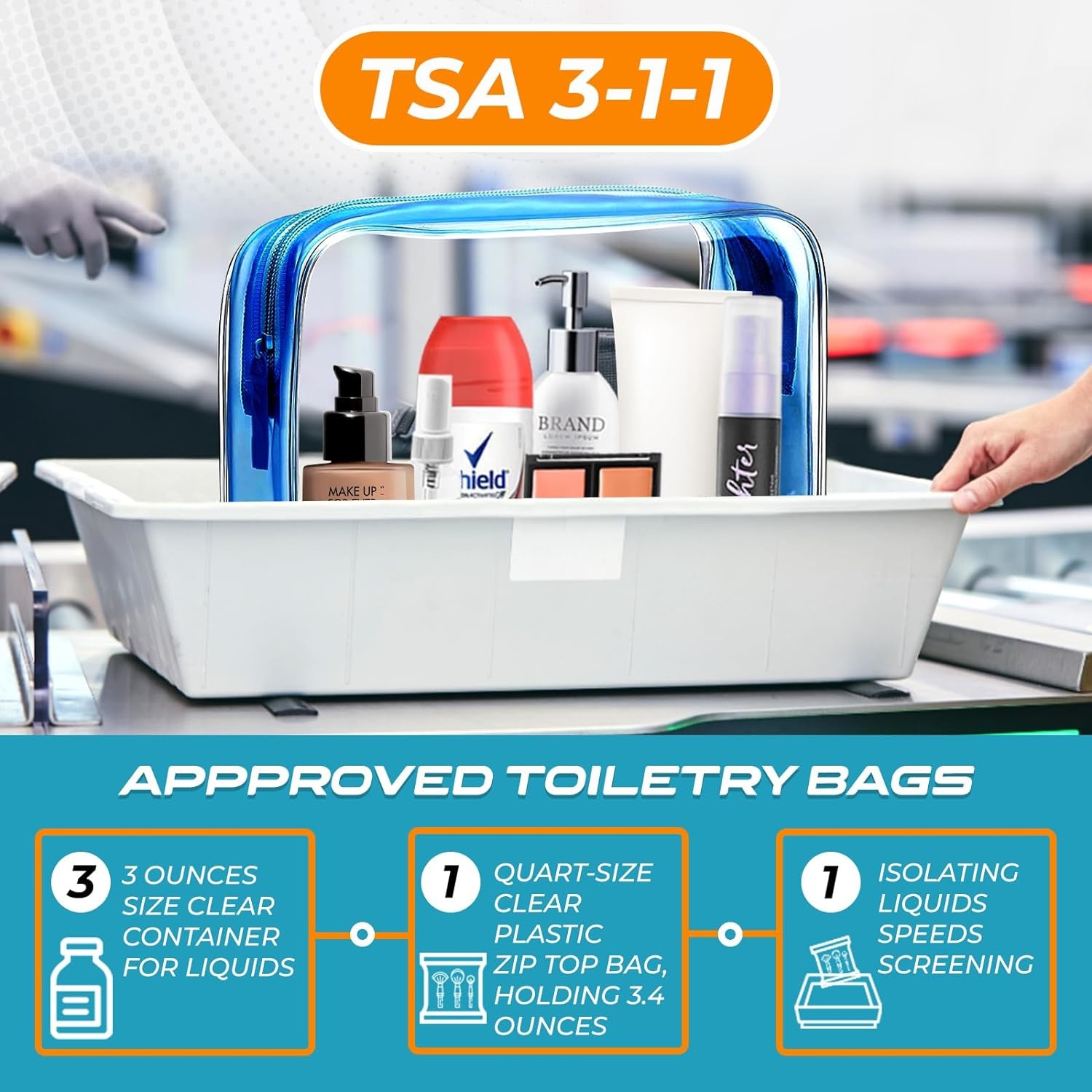 Lager Capacity Waterproof Durable Clear Toiletry Bags With Zipper