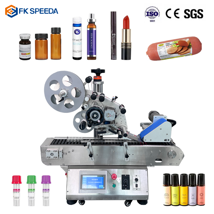 Tabletop Horizontal Labeling Machine for Small Cylinder Tube Round Plastic Glass Tube
