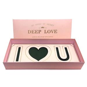China Custom Logo Printing Valentine Mothers Day Gift Boxes Pink Deep I Love You U Mom Rose Flower Box wholesale