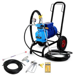 China 3.2kw Plaster Spraying Machine Screw Type With Mini Air Compressor And A Mixer on sale