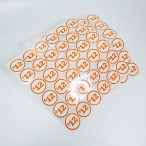 China Glossy Custom Retail Labels BOPP Film Price Tag Adhesive CMYK Circle Sticker Labels on sale