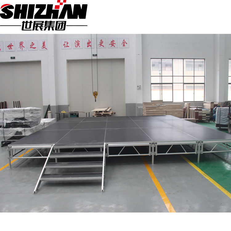 Flower Shine White Portable Outdoor Stage Platforms Aluminum Foldable