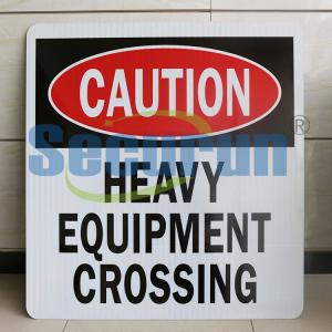 China HEAVY EQUIPMENT CROSSING Sign on sale