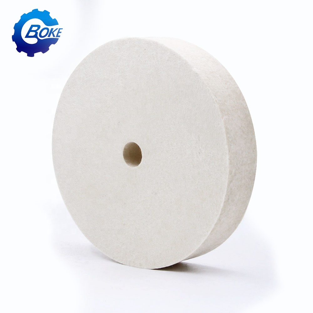 BOKE Factory high quality glass polishing spiral felt wheel for beveling machine