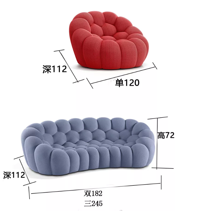 High end design bubble sofa multi section style modern luxury hotel furniture leisure sofa