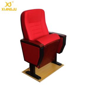 China High Pressure Plywood Armrest Red Folding Auditorium Chairs 5 Years Warranty wholesale