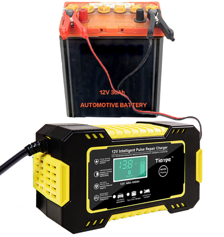 Portable Intelligent Pulse Repair Battery Charger 6A 12V