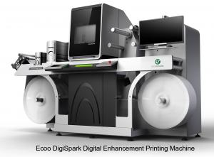 China Digital Web Label Varnish Braille Printing Machine 330mm DigiSpark on sale