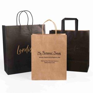 China ODM Recyclable Shopping Brown Kraft Bags Bulk With Twisted Handle wholesale