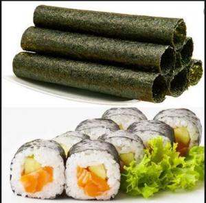 China Seasoned Dried Sushi Roasted Seaweed Sheets Dark Green 5% Moisture wholesale