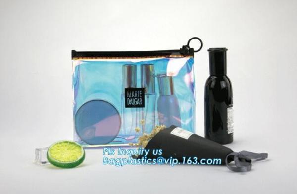 bag with slider for gift,cosmetics/document bag, cosmetic transparent PVC zipper bags, Heat Seal Bags With Slider Waterp