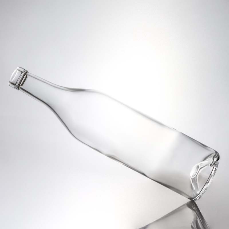 Round Glass Liquor Bottle 500ml 750ml Vodka Whisky Gin Spirit Bottle with Cork Stopper