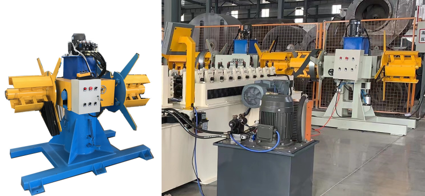 Double head decoiler of U channel machine