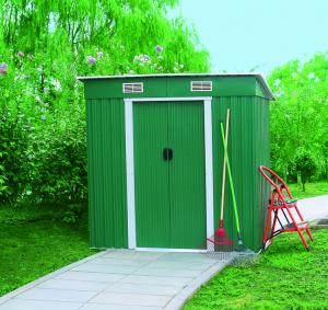 China Strong Steel Garden Sheds , Metal Garden Sheds Deep Ribbed Corrugated Wall on sale