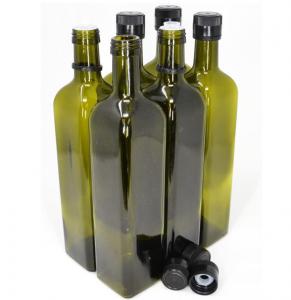China 250ml/500ml Olive Oil Mason Jar Kitchen Bottle in Dark Glass Hot Stamping for Kitchen wholesale