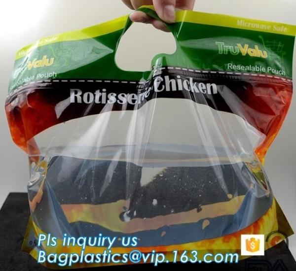 custom printed rotisserie chicken bags roast chicken packaging bag, ziplock