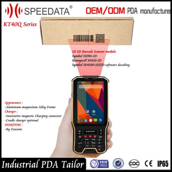 Quality Dual Sim Card 4G Android handheld computer barcode scanner with NFC RFID Reader for sale