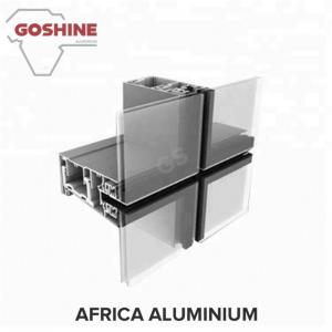 China Construction Frame Curtain Wall Window Part 6061 T6 Price Aluminum for Ethiopia wholesale