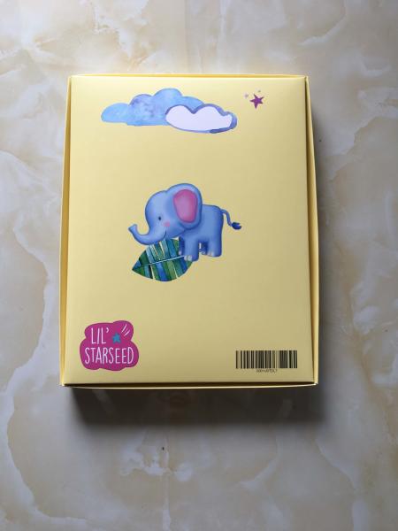 Cute design lid and base flat pack cardboard box for clothing packaging
