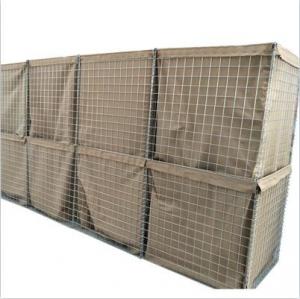 China Olive Green Gabion Military Sand Wall Hesco Barrier PVC Coated 300g/M2 wholesale