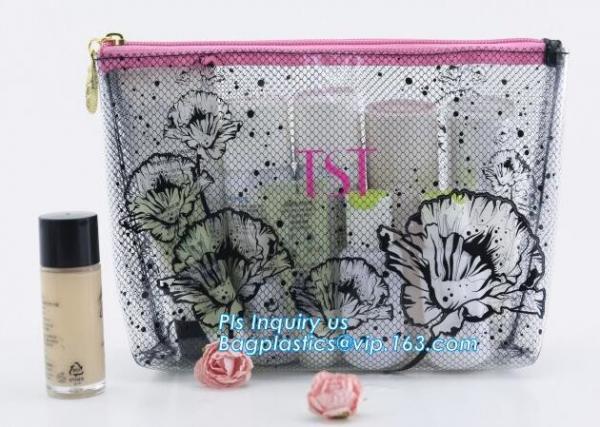bag with slider for gift,cosmetics/document bag, cosmetic transparent PVC zipper bags, Heat Seal Bags With Slider Waterp
