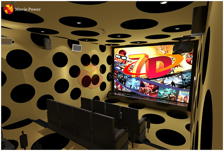 Hydraulic Electric Cyinder Simulator Amusement Park 4D 5D 7D mobile cinema Motion 6 Seats