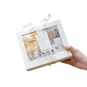 China 20cm*7cm*17cm Orange Coated Holiday Gift Boxes With Transparent Windows wholesale