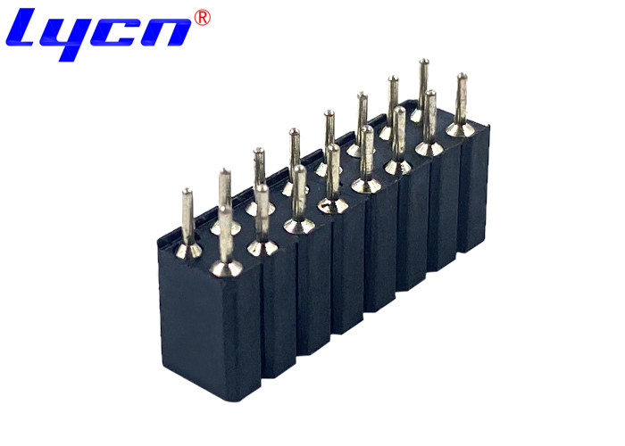 DIP 2.54 Mm Female Round PIN Header Black Double Row Straight