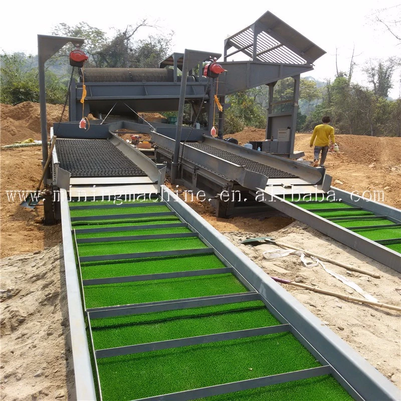 Mobile Gravel 530*1800 Gold Sand Trommel Screen Mineral Separating Machinery