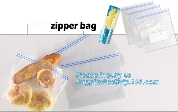 Slider Freezer Custom Transparent LDPE Plastic Waterproof Zip lockkk Storage Bag, Slider zipper clear plastic PE POLY water
