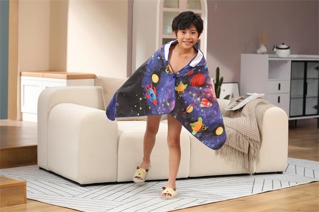 140x70CM Polyester Beach Towel Printed Cap Style 200gsm Travel Beach Blanket