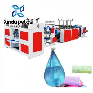 China Bottom Double Layer Four Line Poly Bag Cutting Sealing Machine  380V wholesale