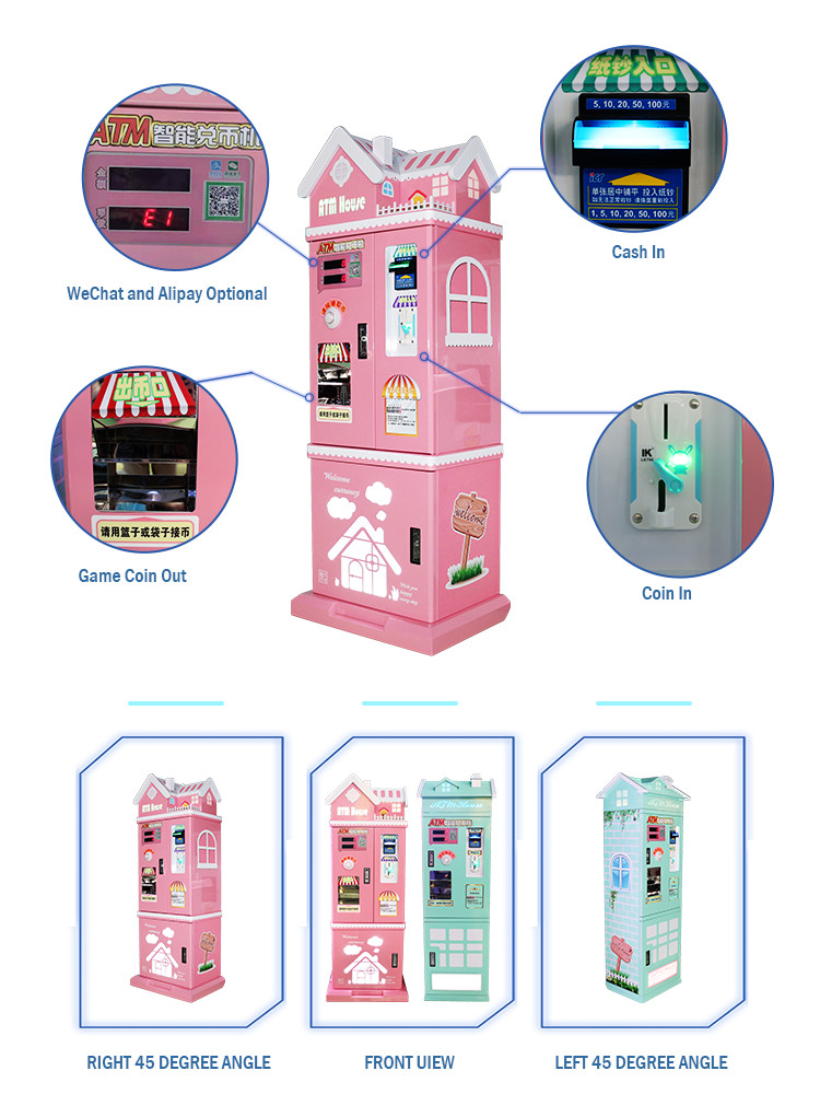 Castle House Coin Exchange Machine / Auto Transfer Penny Exchange Machines