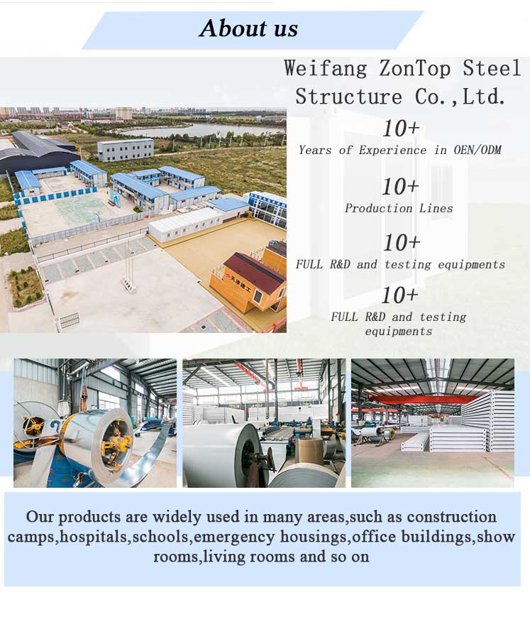 Zontop Manufacturer price prefabricated shipping 20ft 40ft folding expandable luxury container house