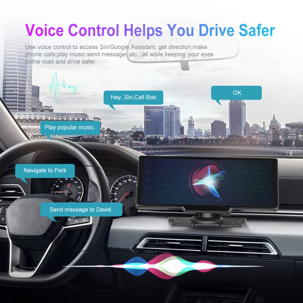 Dual Lens HD1080P Android Mp5 Carplay Dvd Player 10in Touch Screen 2.5K