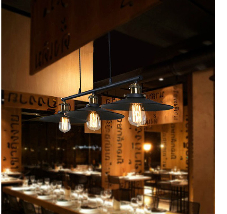 Retro Vintage Pully Pendant Lights Fixture Loft American Black Hanging Lamp(WH-VP-130)