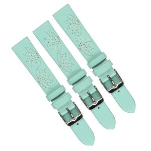 China Mint Green 18mm Leather Watch Strap Bands Flower Embroidered wholesale