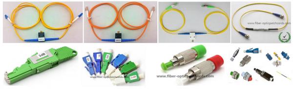 Blue Fiber Optic SC Attenuater Female to Male , Single Mode Fiber Attenuator RoHS IEC GR910 Certificate